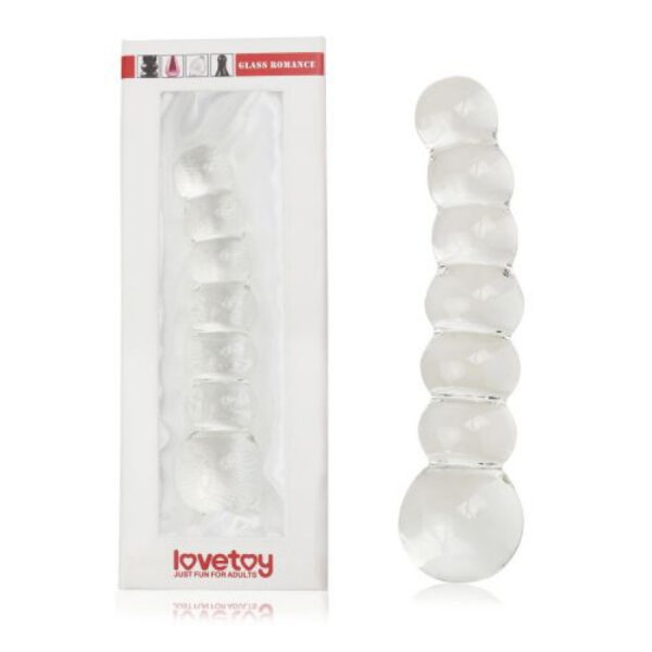 Lovetoy Glass Romance Clear 6.8 Inch Anal Glass Dildo
