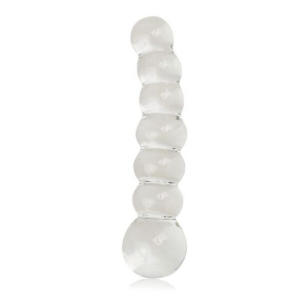 Lovetoy Glass Romance Clear 6.8 Inch Anal Glass Dildo - Image 2
