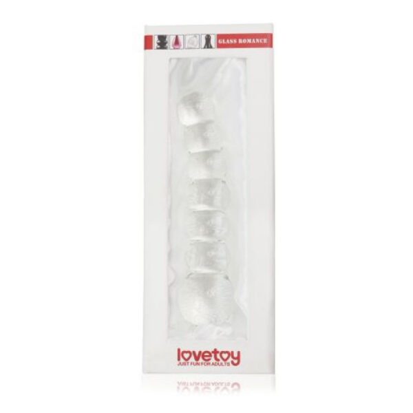 Lovetoy Glass Romance Clear 6.8 Inch Anal Glass Dildo - Image 4