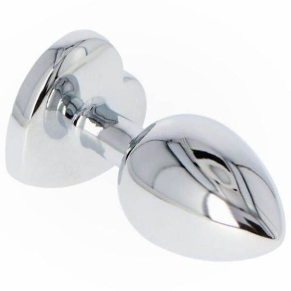 Fetish Art - Bejewelled Clear Heart Jewelled Butt Plug - Medium - Image 3