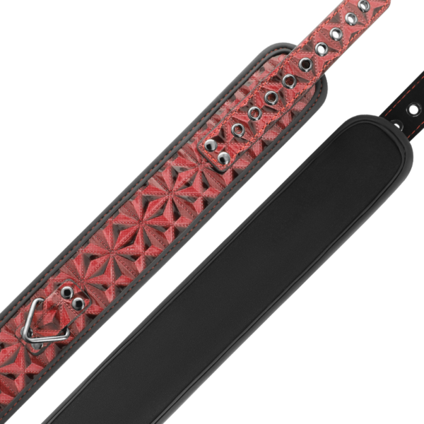 Beg Me - Red Edition Vegan Leather Choker With Chain - Image 3