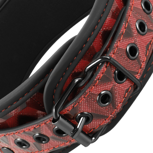 Beg Me - Red Edition Vegan Leather Choker With Chain - Image 4