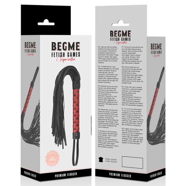Beg Me - Red Edition Vegan Leather Flogger - Image 4