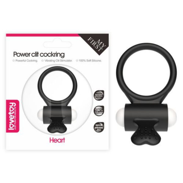 Lovetoy - Power Clit Silicone Vibrating Heart Cockring