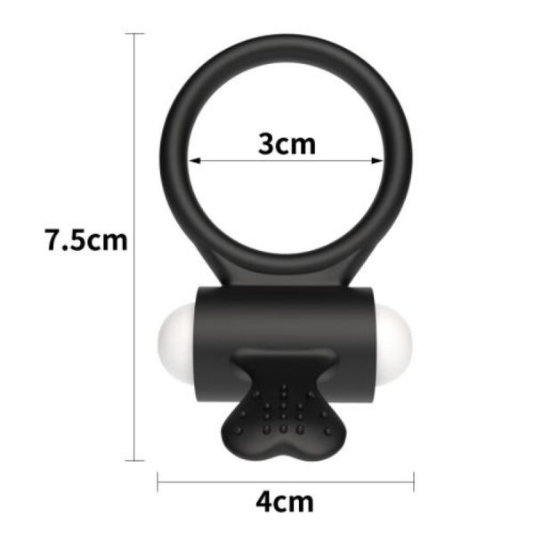 Lovetoy - Power Clit Silicone Vibrating Heart Cockring - Image 3
