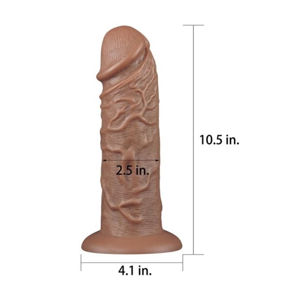 Love Toy - Realistic Chubby Brown 10.5 Inch Dildo - Image 6