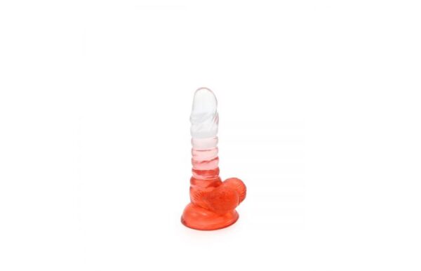 Kiotos – Crystal Jelly Red Suction Cup Ballsy 6.1 Inch Dildo - Image 4