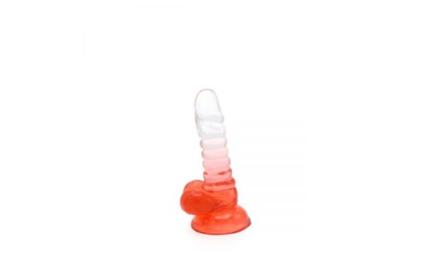 Kiotos – Crystal Jelly Red Suction Cup Ballsy 6.1 Inch Dildo - Image 5