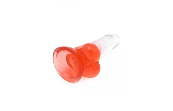 Kiotos – Crystal Jelly Red Suction Cup Ballsy 6.1 Inch Dildo - Image 6