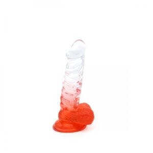 Kiotos – Crystal Jelly Red Suction Cup Ballsy 7.2 Inch Dildo