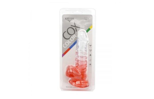 Kiotos – Crystal Jelly Red Suction Cup Ballsy 7.2 Inch Dildo - Image 9