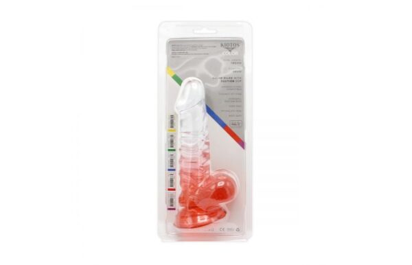 Kiotos – Crystal Jelly Red Suction Cup Ballsy 7.2 Inch Dildo - Image 8