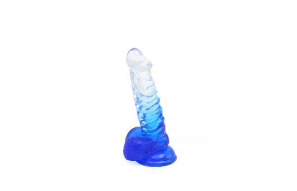 Kiotos – Crystal Jelly Blue Ripple Suction Cup Ballsy 7.2 Inch Dildo - Image 2