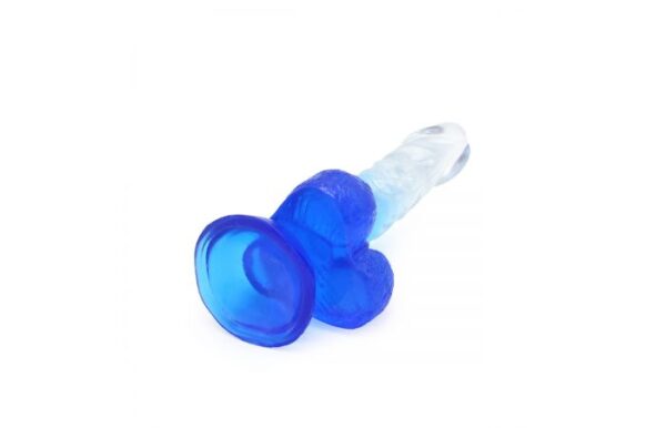 Kiotos – Crystal Jelly Blue Ripple Suction Cup Ballsy 7.2 Inch Dildo - Image 6