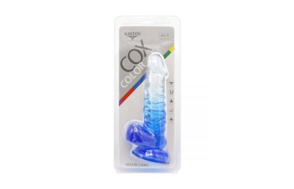 Kiotos – Crystal Jelly Blue Ripple Suction Cup Ballsy 7.2 Inch Dildo - Image 7