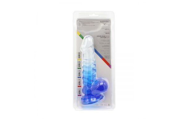Kiotos – Crystal Jelly Blue Ripple Suction Cup Ballsy 7.2 Inch Dildo - Image 8