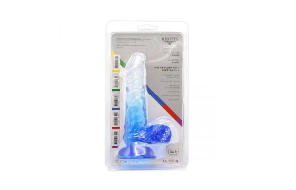 Kiotos – Crystal Jelly Blue Suction Cup Ballsy 6.8 Inch Dildo - Image 9