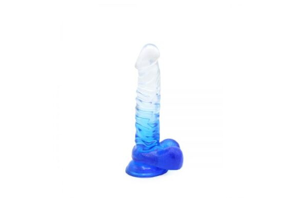 Kiotos – Crystal Jelly Blue Ripple Suction Cup Ballsy 8.8 Inch Dildo