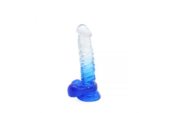 Kiotos – Crystal Jelly Blue Ripple Suction Cup Ballsy 8.8 Inch Dildo - Image 3