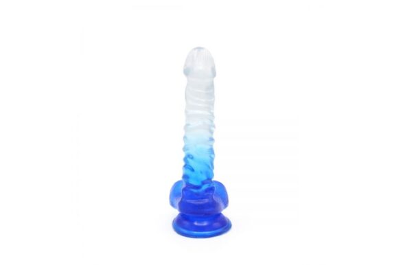 Kiotos – Crystal Jelly Blue Ripple Suction Cup Ballsy 8.8 Inch Dildo - Image 5