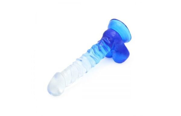 Kiotos – Crystal Jelly Blue Ripple Suction Cup Ballsy 8.8 Inch Dildo - Image 6