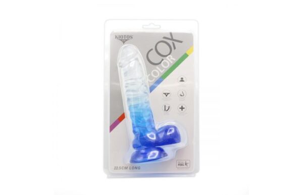 Kiotos – Crystal Jelly Blue Ripple Suction Cup Ballsy 8.8 Inch Dildo - Image 8