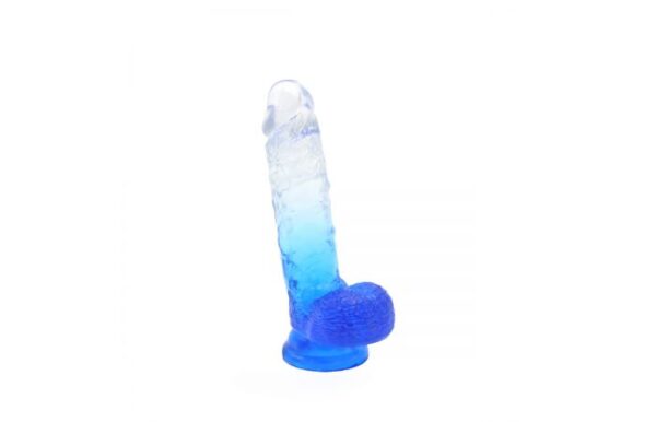 Kiotos – Crystal Jelly Blue Suction Cup Ballsy 7.2 Inch Dildo - Image 2