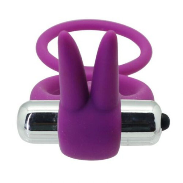 Toyz4Lovers - Stretchy Vibrating Rabbit Dual Cockring Purple - Image 4