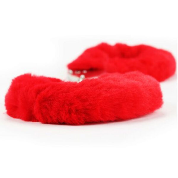 Fetish Pleasure - Fluffy Red Hand Cuffs - Image 5
