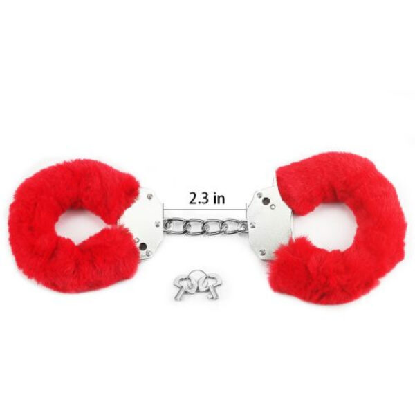Fetish Pleasure - Fluffy Red Hand Cuffs - Image 2