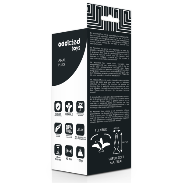 Addicted Toys Anal Plug 5.7 Inch Black - Image 3