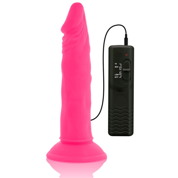 Diversia - 9 Inch Flexible Vibrating Dildo - Pink - Image 6