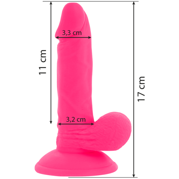 Diversia - 6.5 Inch Flexible Vibrating Dildo - Pink - Image 7