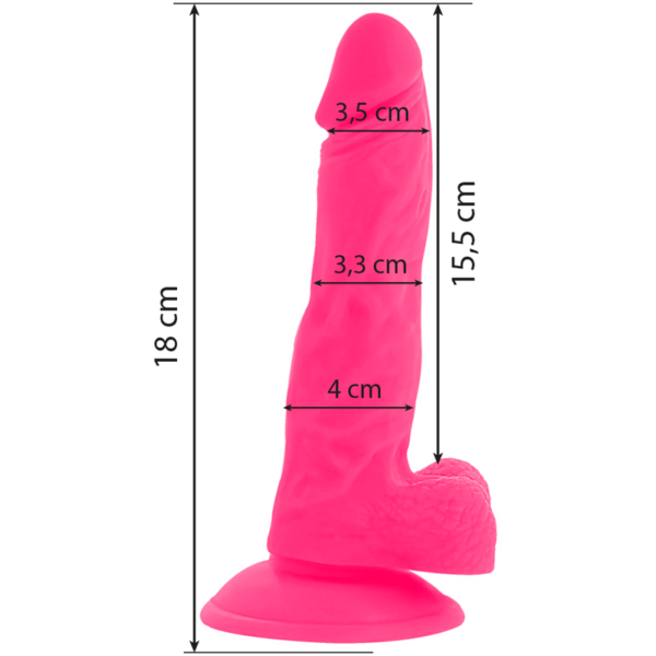 Diversia - 7 Inch Flexible Vibrating Dildo - Pink - Image 6