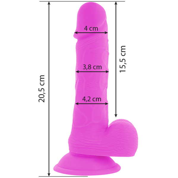 Diversia - 8 Inch Flexible Vibrating Dildo - Purple - Image 5