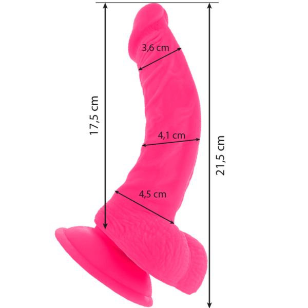 Diversia - 8.5 Inch Flexible Vibrating Dildo - Pink - Image 6