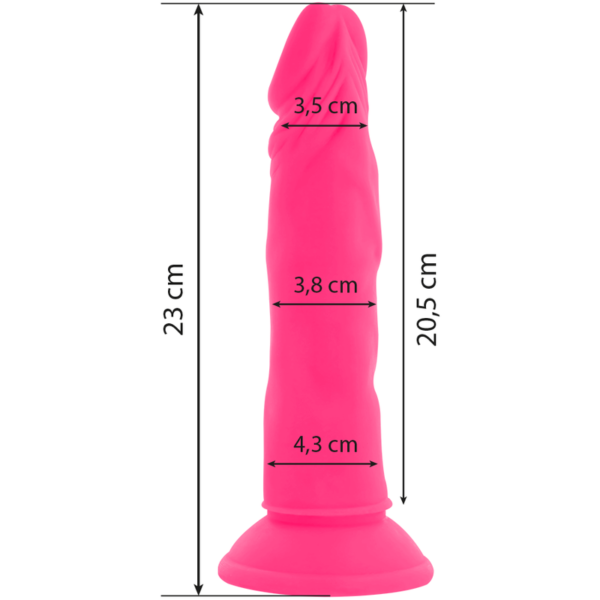 Diversia - 9 Inch Flexible Vibrating Dildo - Pink - Image 7