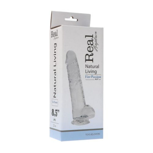 Real Rapture - Clear Passion 8.5 Inch Dildo With Balls - Image 4