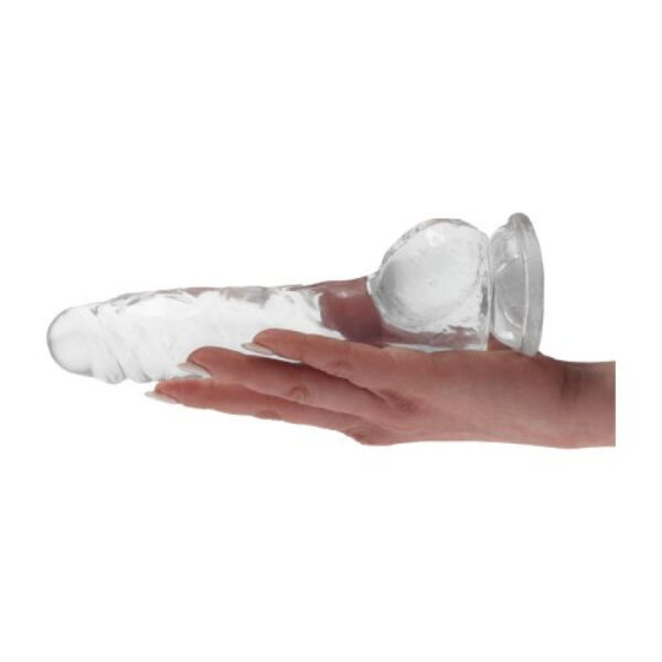 Real Rapture - Clear Passion 8 Inch Dildo With Balls - Image 3