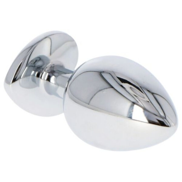 Silver & Pink Heart Jeweled Butt Plug & Pink Bullet Vibe Large - Image 5