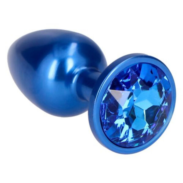 Fetish Art - Deep Blue Metal Jewelled Butt Plug