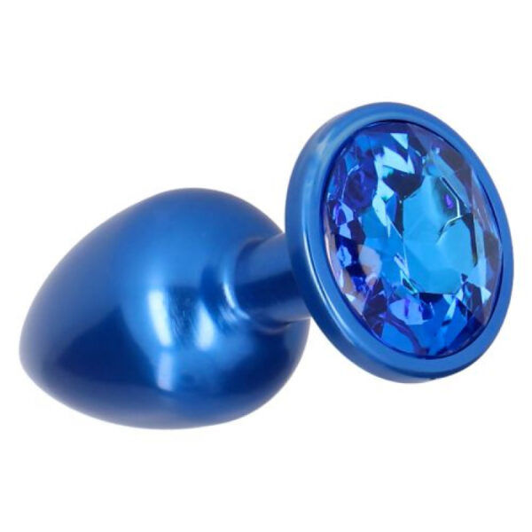 Fetish Art - Deep Blue Metal Jewelled Butt Plug - Image 2