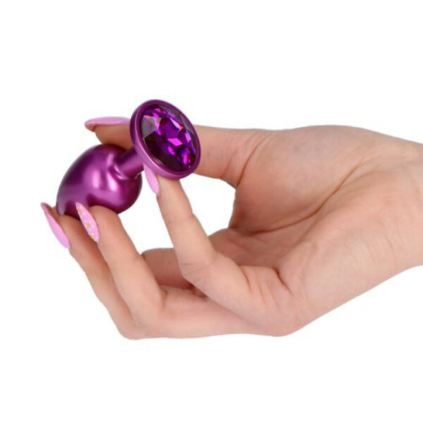 Fetish Art - Purple Metal Jewelled Butt Plug - Image 3