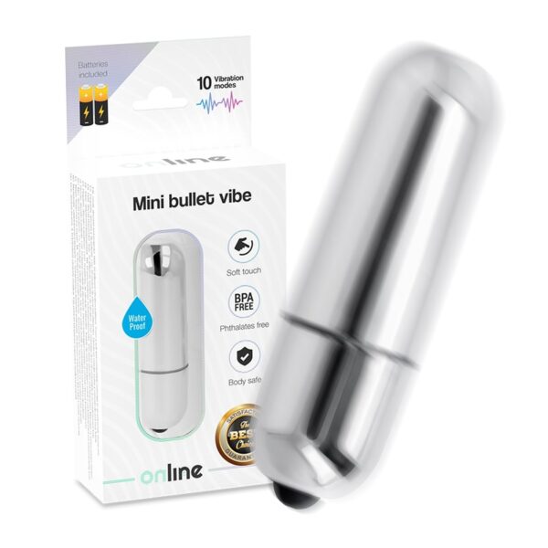 Online - Silver Mini Bullet Vibrator - Image 5