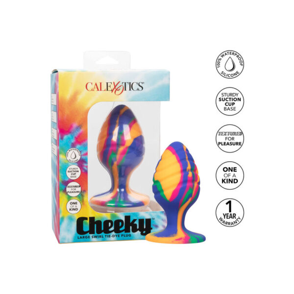 CalExotics - Cheeky Large Tie-Dye Butt Plug - Image 4