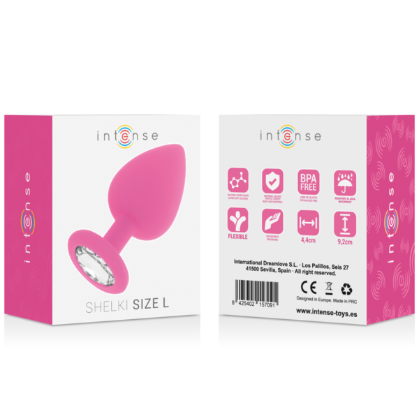 Intense - Shelki Large Hot Pink Butt Plug - Image 5