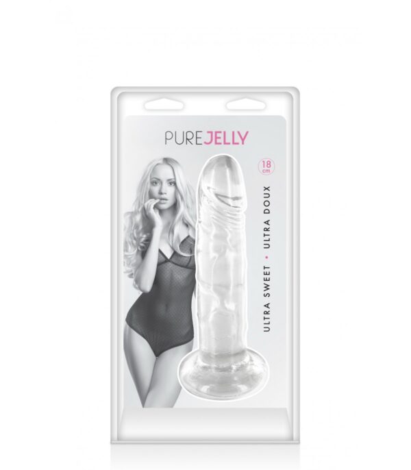 Pure Jelly - Ultra Sweet Clear Dildo 18 cm - Image 3