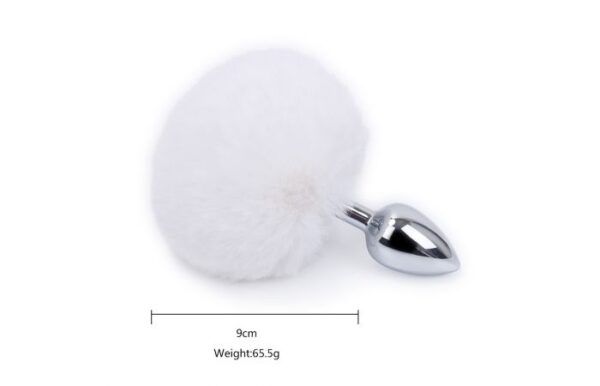Kiotos - White Bunny Tail Butt Plug - Image 2