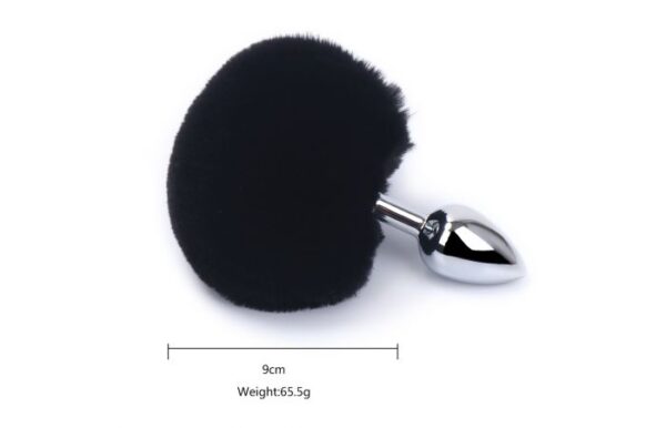 Kiotos - Black Bunny Tail Butt Plug - Image 2