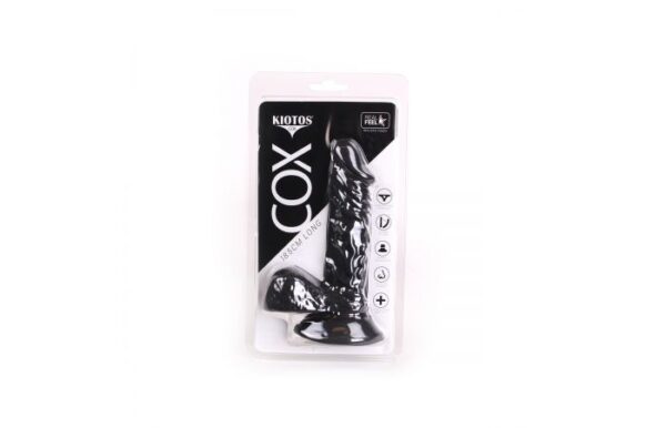 Kiotos COX Realistic Black 7 Inch Suction Ballsy Dildo - Image 4